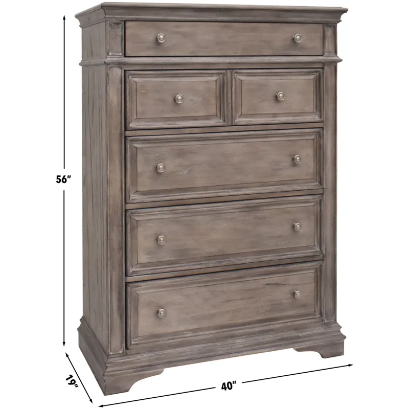 Highland Park Driftwood Queen 6-Piece Bedroom Set