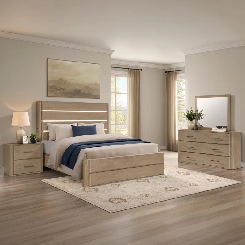 Theo Queen Panel 4PK Bedroom
