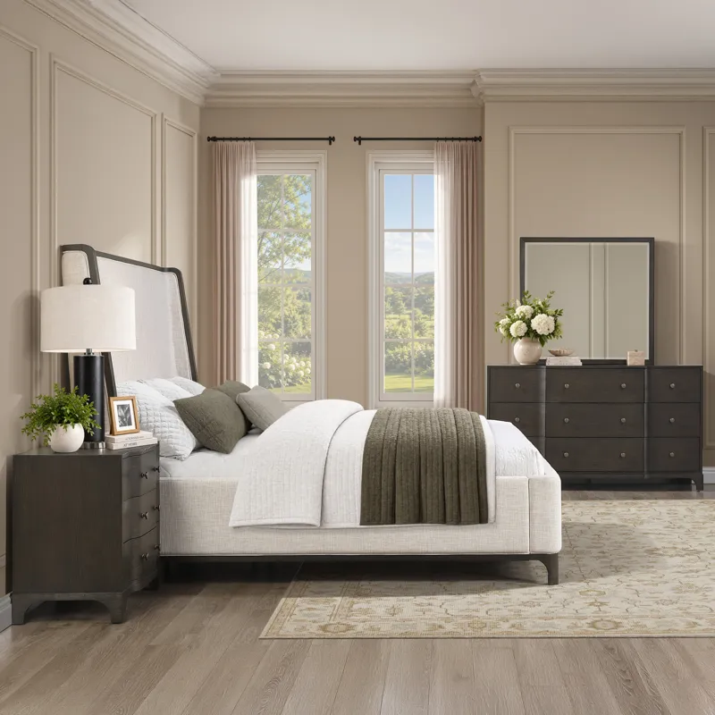 Verona Upholstered Queen 4PK Bedroom