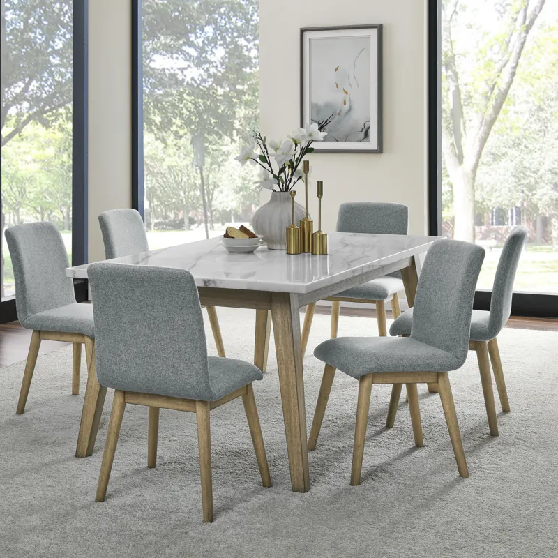 Vida Marble Top 72\" Dining Table