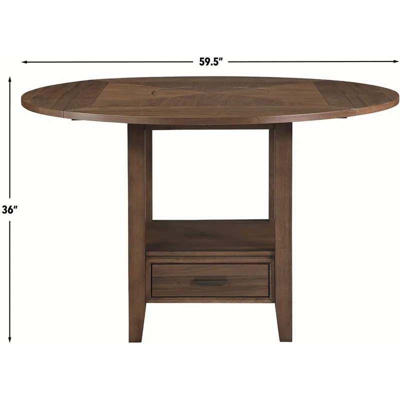 Java Joanna Brown Round Counter Height Dining Table