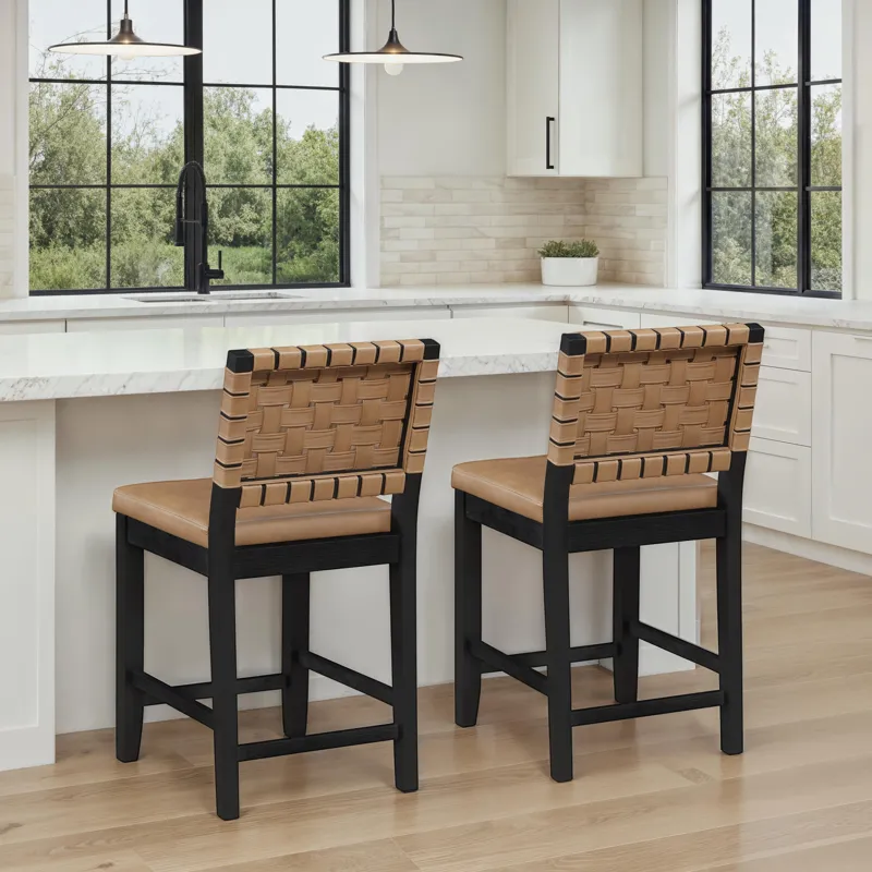 Reid Black Counter Chair