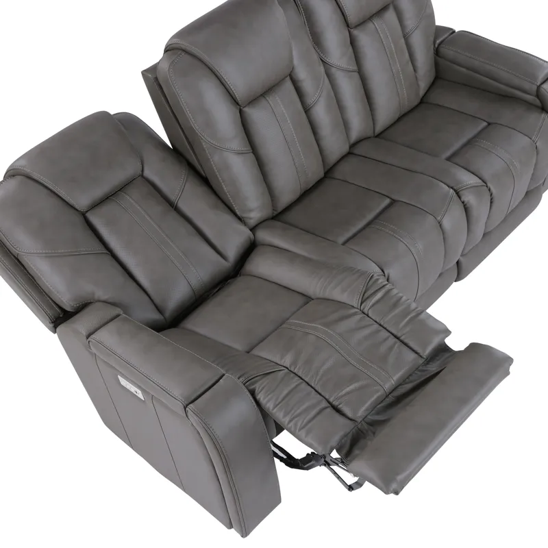 Daniel 3-Piece Triple Power Home Theater Immersive Entertainment Leather Reclining Set