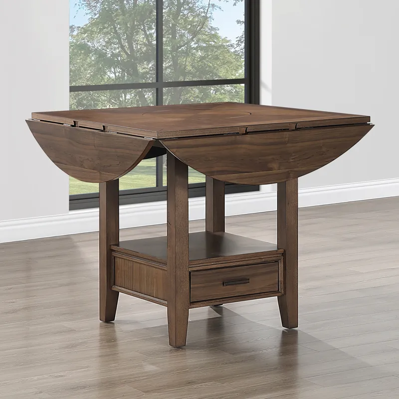 Java Joanna Brown Round Counter Height Dining Table