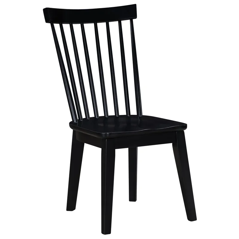 Vaughn Black Modern Shaker Side Chair