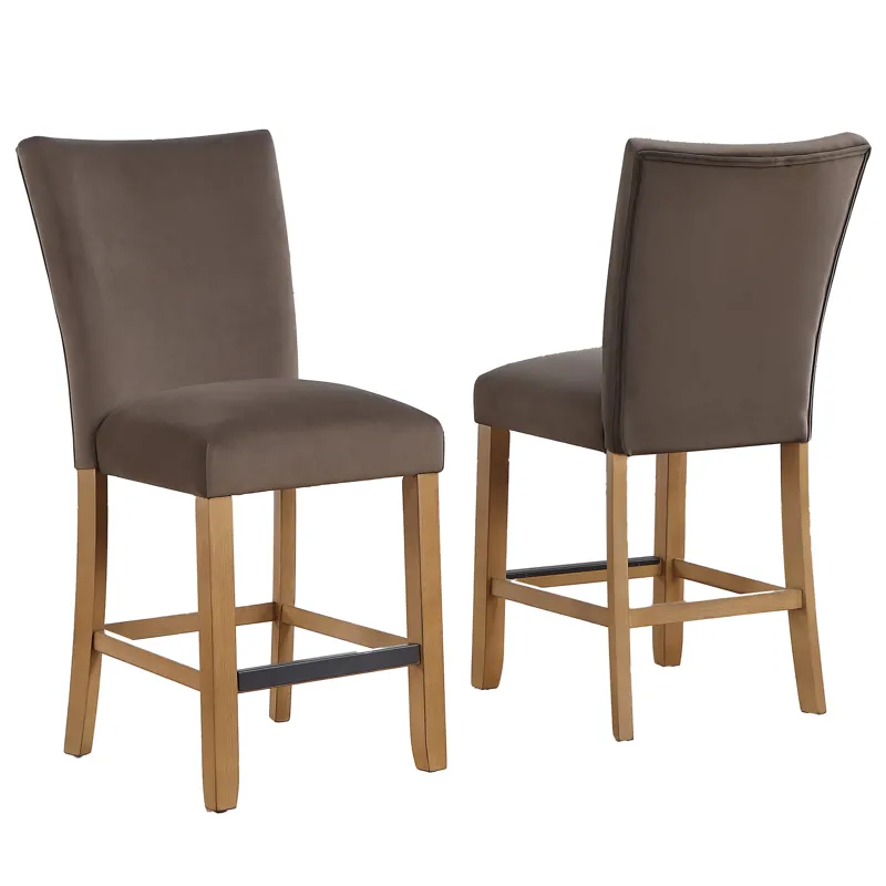 Artemis Brown Velvet Counter Chair