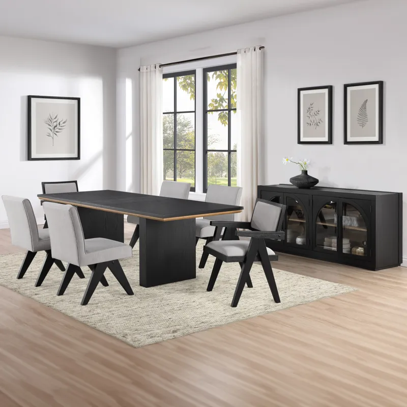 Magnolia 7-Piece Dining , 80-96" Table, 2 Arm Chairs, 4 Side Chairs Dining Room Set