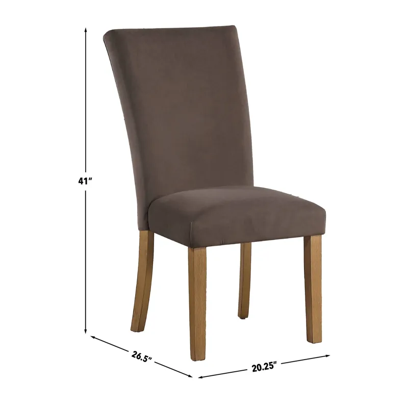 Artemis Brown Velvet Side Chair