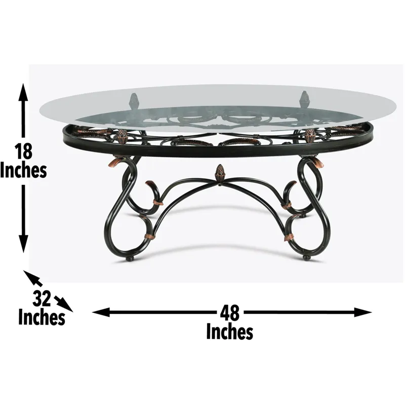 Lola 3 Pack Glass Top Occasional Table Set