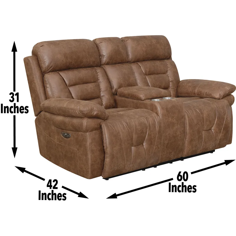 Brock Dual-Power Console Loveseat