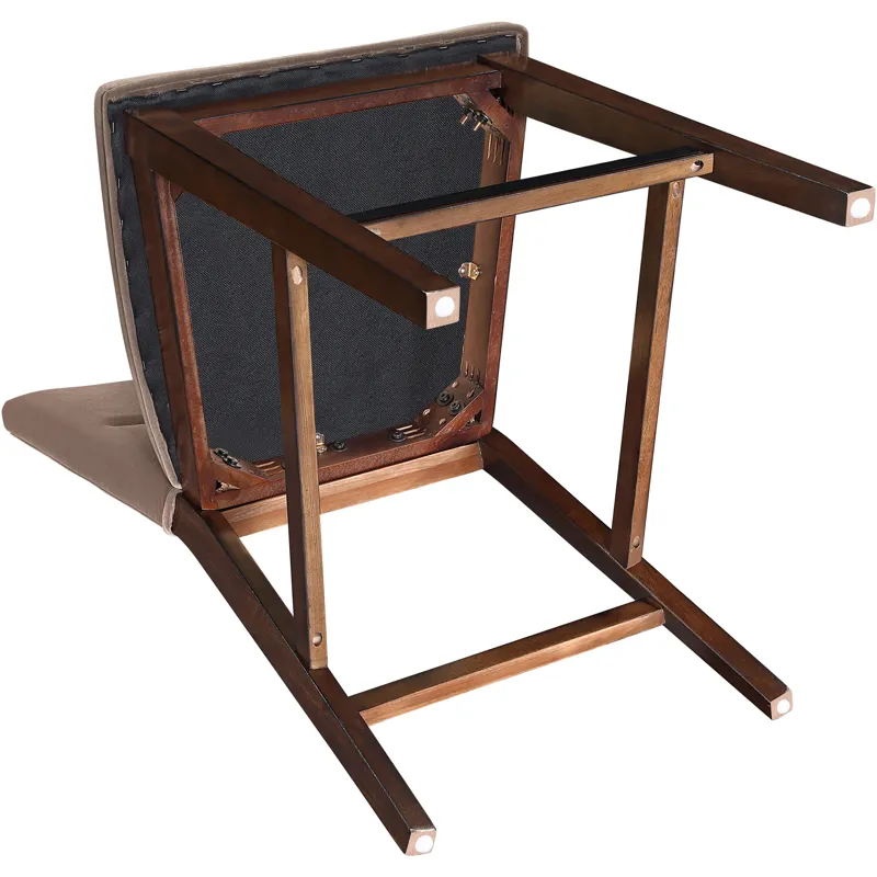 Zen Brown Velvet Counter Chair