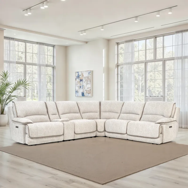 Olsen Dove 6-Piece Power Reclining Sectional