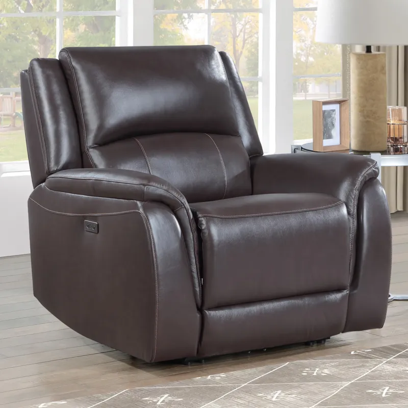 Alexandria Power Recliner Chocolate