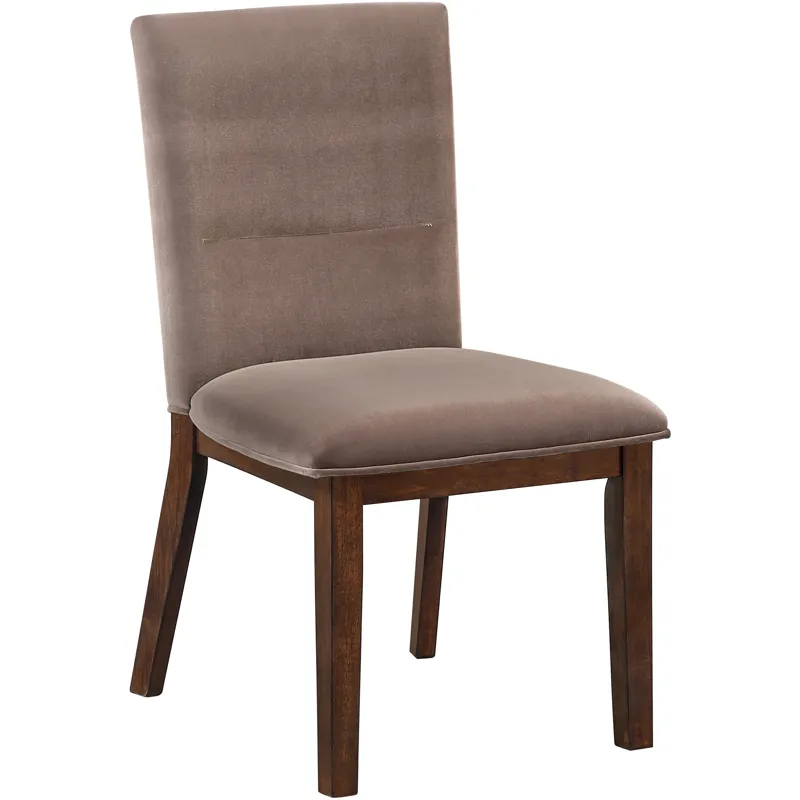 Zen Brown Velvet Side Chair