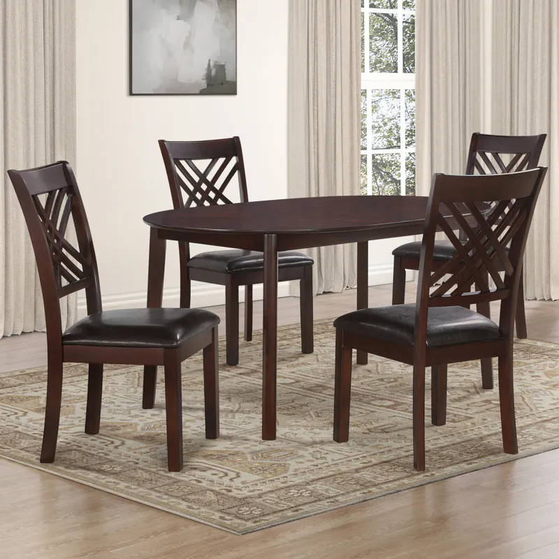 Adrian Oval Table 5pcs Set(T And 4s)
