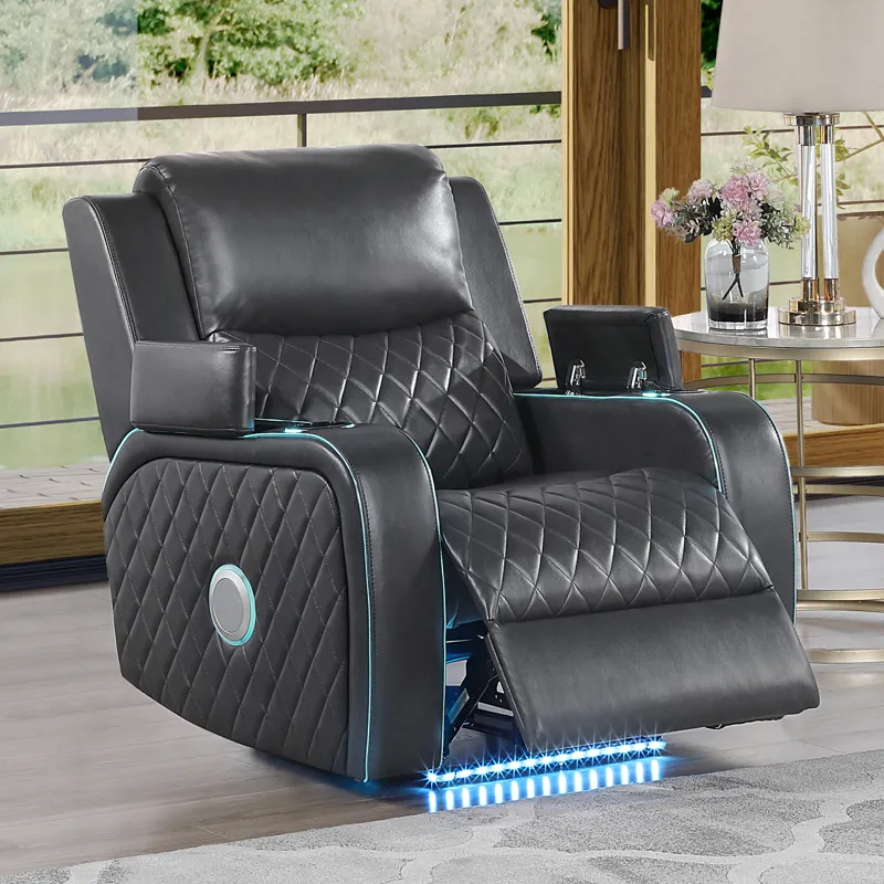 Luna Charcoal Power Recliner