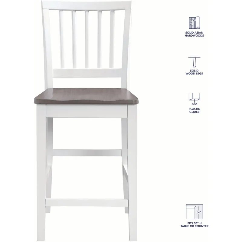 Joplin White Counter Chair