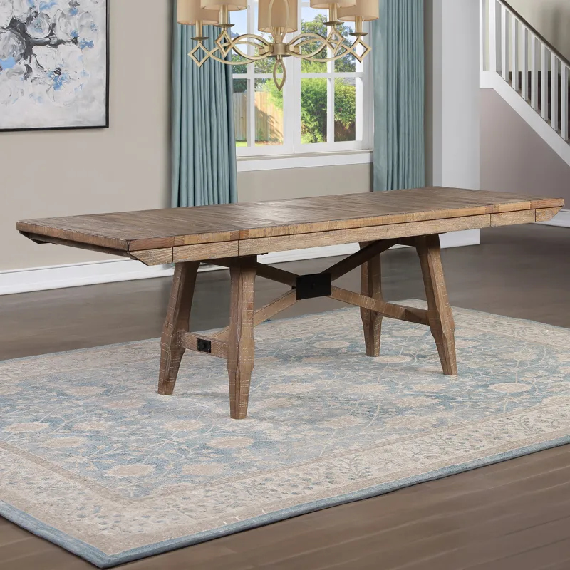Riverdale Trestle Table W 6 Upholstered Chairs