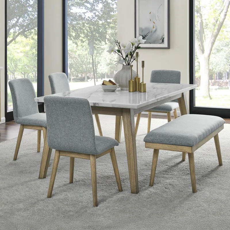 Vida Marble Top 72\" Dining Table