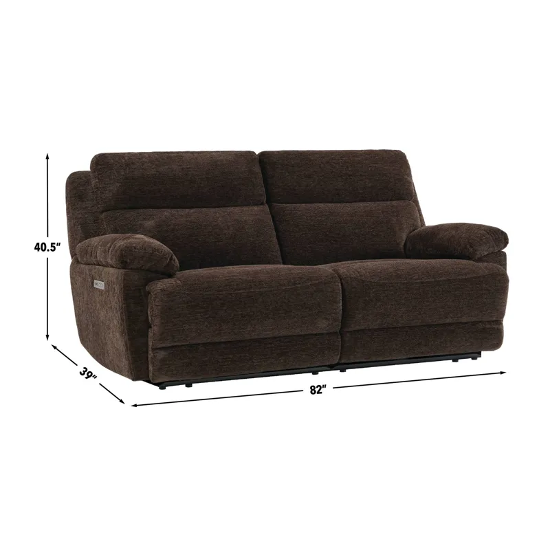 Gatlin Brown Power Reclining Loveseat Sectional