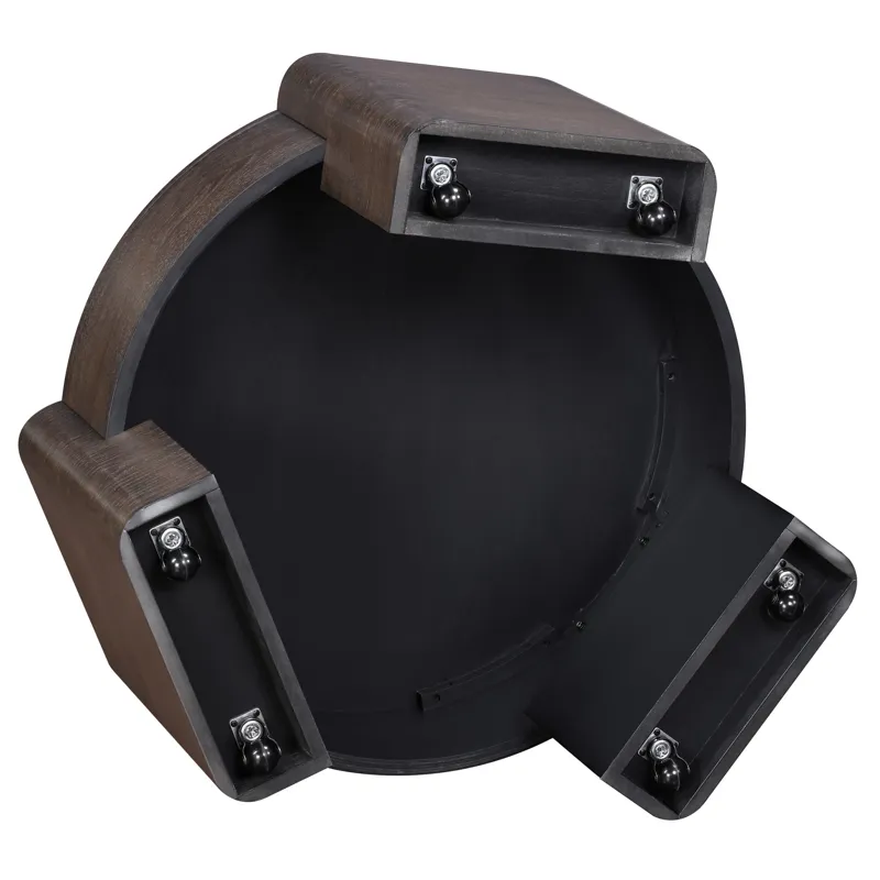 Salina Round Castered 3-Piece Table Set