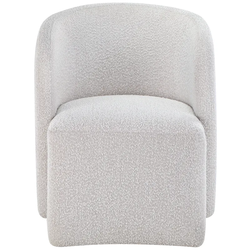 Annie Cotton Barrel Chair W/Casters
