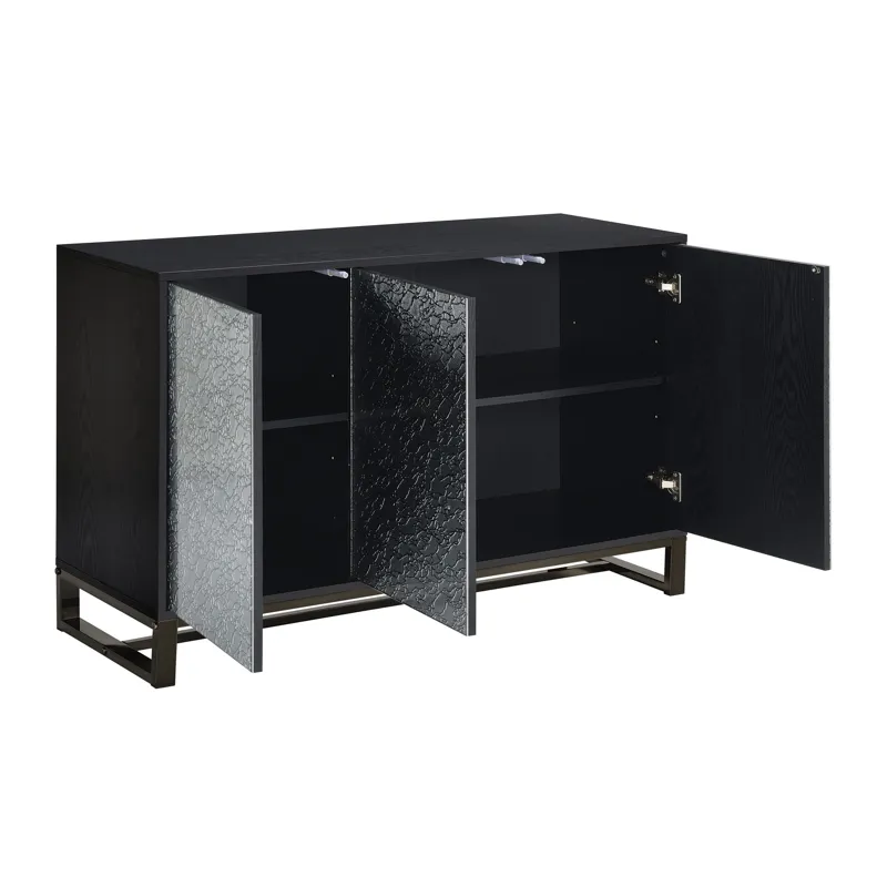Mazie 3-Door Sideboard W/Pattern Mirror
