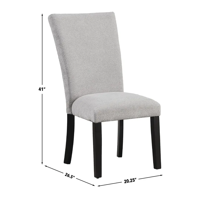 Artemis Gray Chenille Side Chair