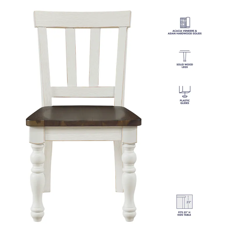 Joanna Kids 3pc Dining Set, Ivory And Mo