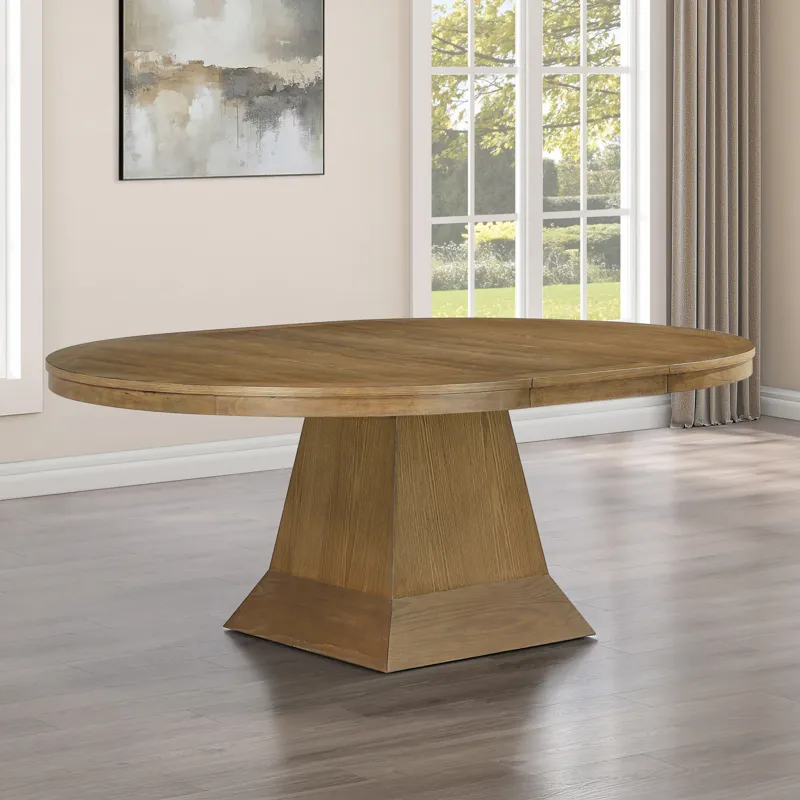 Vaughn 60-96″ Driftwood Table With 2-18″ Leaves