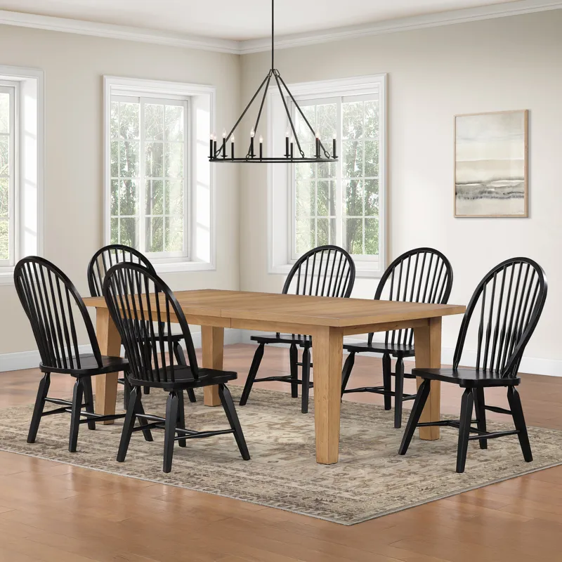 Sommerset 7pk Dining Table Set W Black