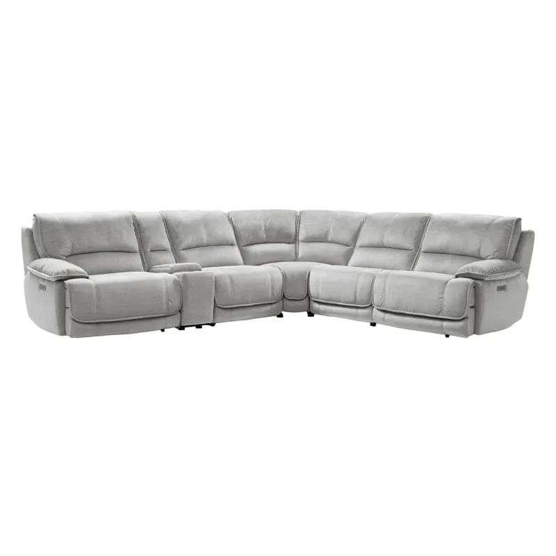 Olson Olsen Silver 6-Piece Power Reclining Sectional
