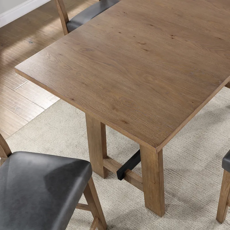 Aubrey Brown 7-Piece Counter Height Dining Set