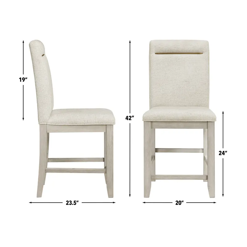 Garland Counter Chair, Greige Finish