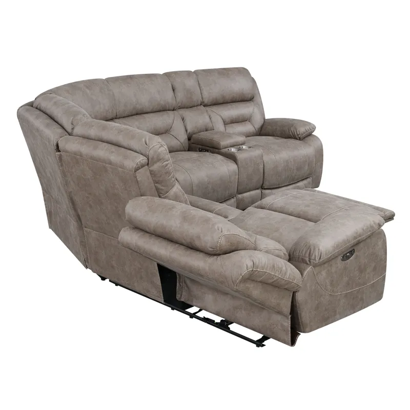 Aria 3-Piece Dual-Power Reclining Sectional, Desert Sand