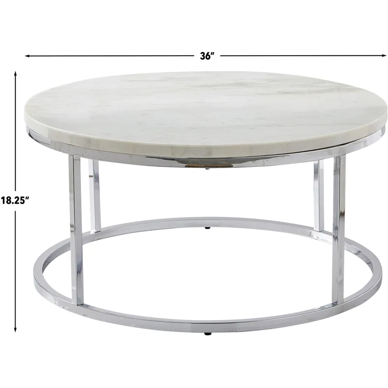 Echo White 3-Piece Marble Occasional Set