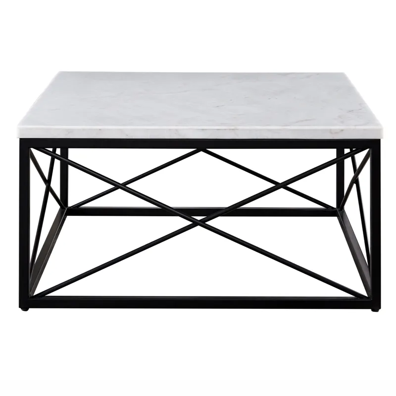 Skyler White Marble Top Coffee Table