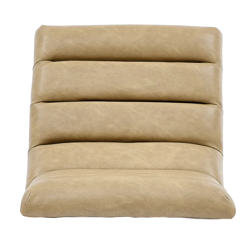 Nicco Side Chair Bucket Seat, Sand Vegan Leather Fabric