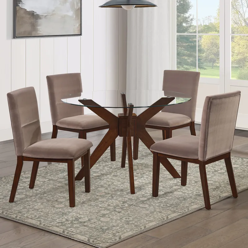 Zen Brown Velvet Side Chair