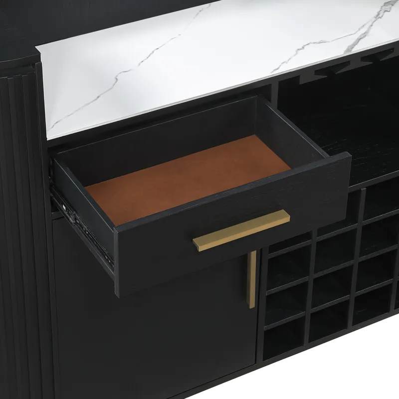 Colvin Black Bar, 68\" X 26\" X 42\"