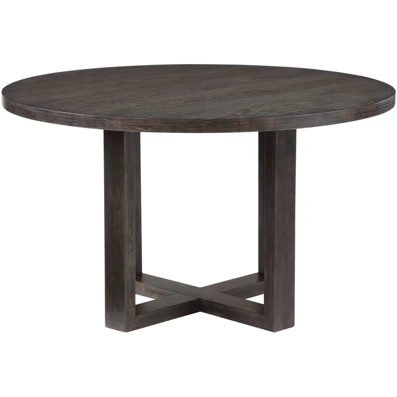 Evan Brown Round Dining Table