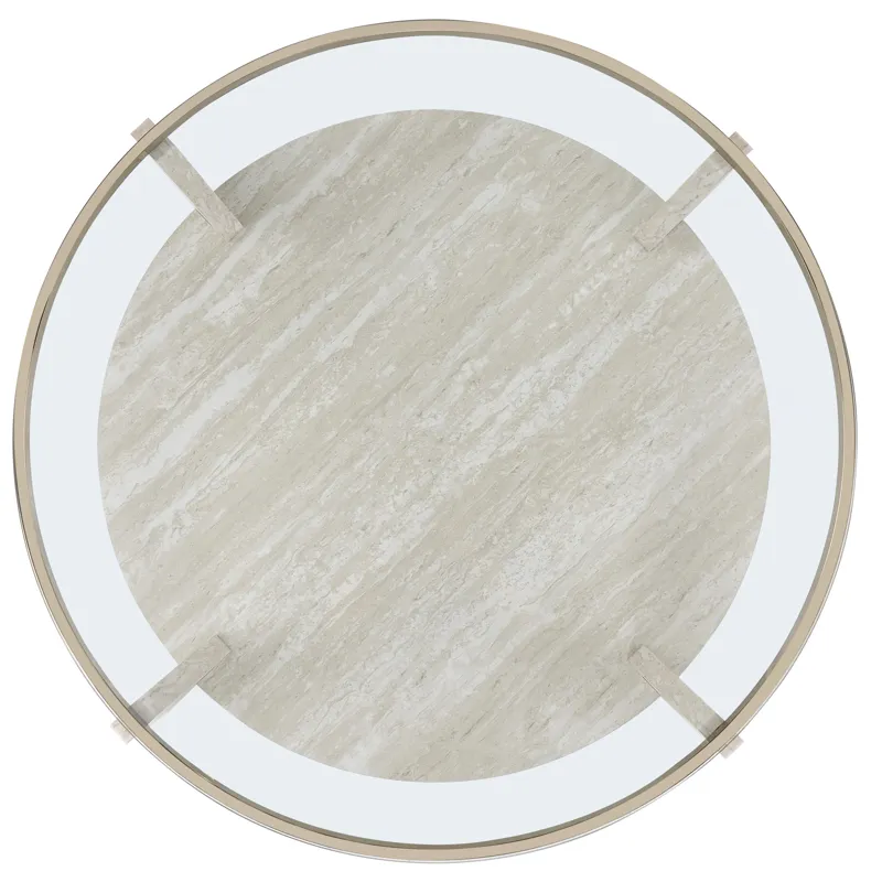 Wanda 3-Piece Glass Top Table Set With Castered Coffee Table