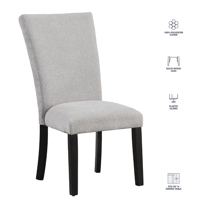 Artemis Gray Chenille Side Chair