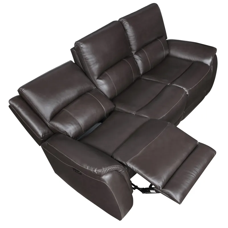 Alexandria Power Leather Reclining Sofa Living Room Set