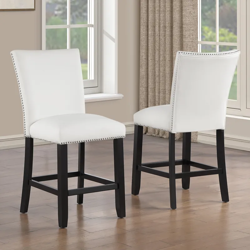 Artemis White Pu Counter Chair