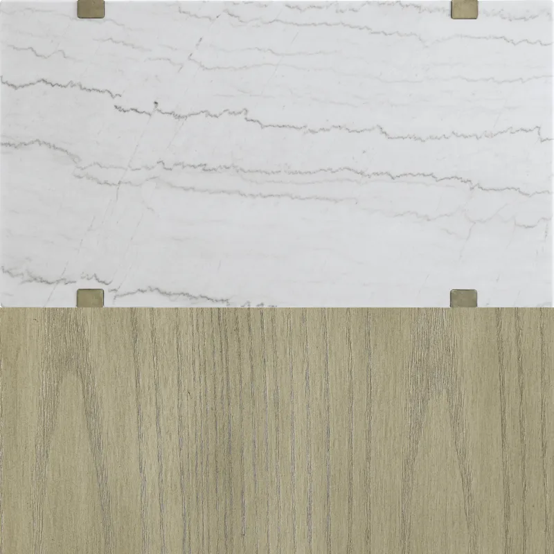 Perth White Marble Top Sofa Table