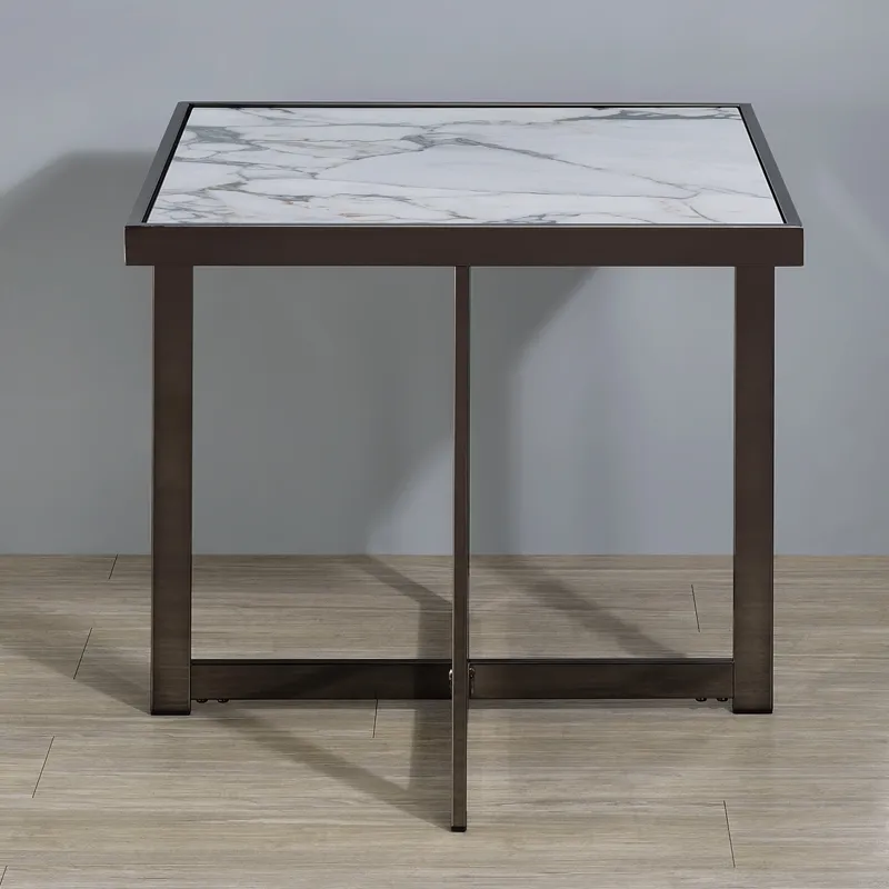 Kayley Sintered Stone Square End Table