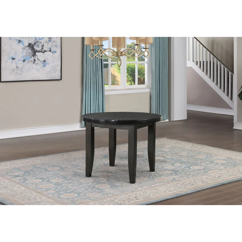 Markina Round Black Marble Table