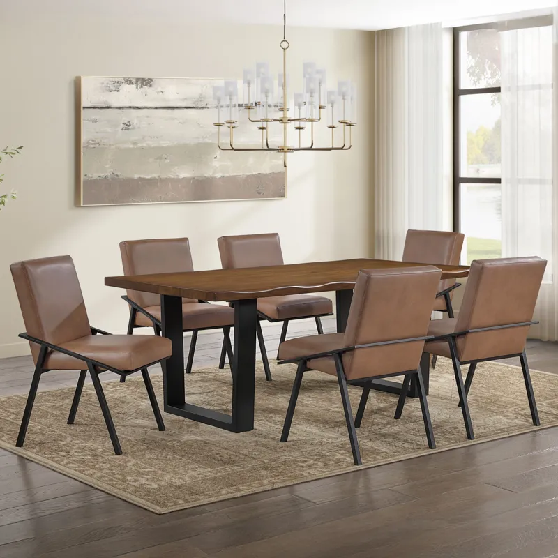 Tucson 7pk Dining Table Set W Side C