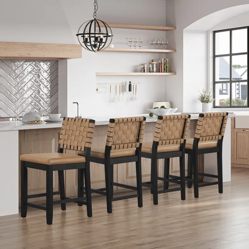 Reid Black Counter Chair